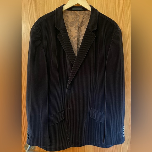 Assets Andrew Fezza black corduroy blazer - Size 50R - Picture 1 of 16